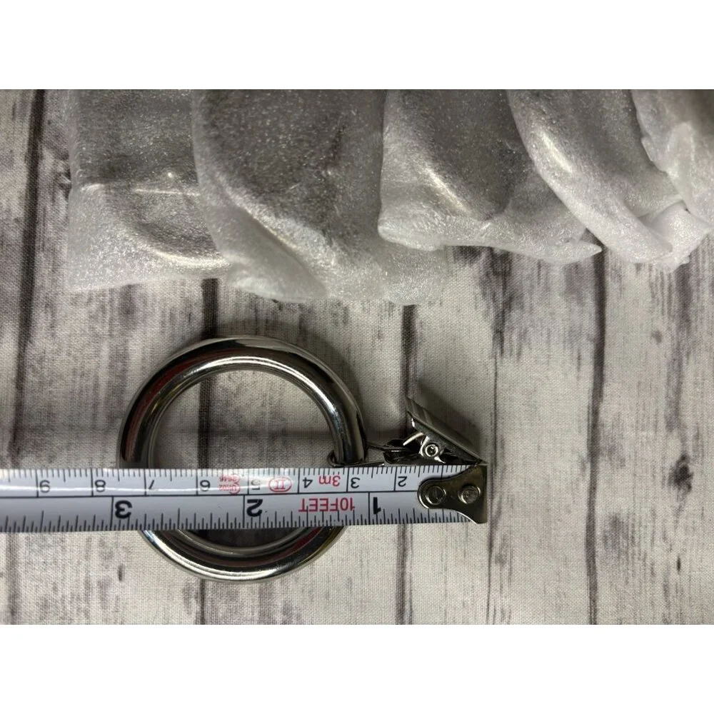 Pottery Barn Curtain Drape Clip Rings SEVEN Small Nickel Finish‎ NEW
